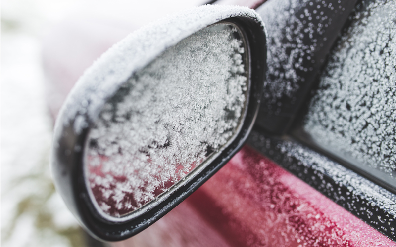 Reklamowa skrobaczka do szyb z rękawiczką